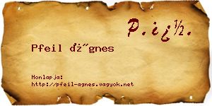 Pfeil Ágnes névjegykártya